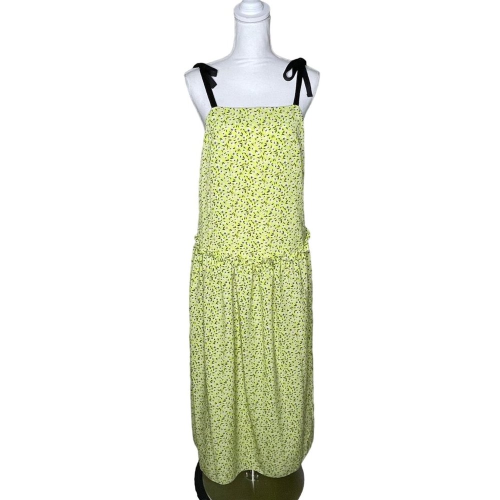 Topshop US 2 yellow floral dress